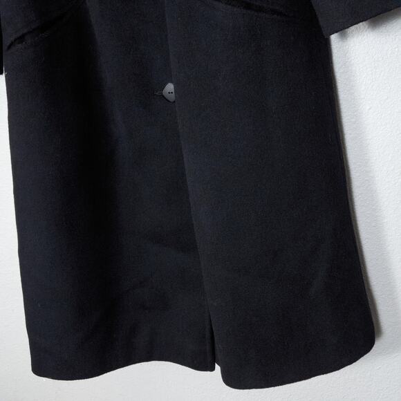 Alorna Wool Overcoat Graphic Lining Black Size L Dark Academia - Picture 5 of 14
